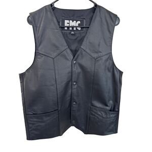 FMC Leather Vest Motorcycle Vest